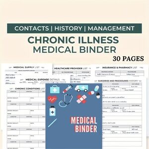 Chronic Illness Medical Binder - Blue